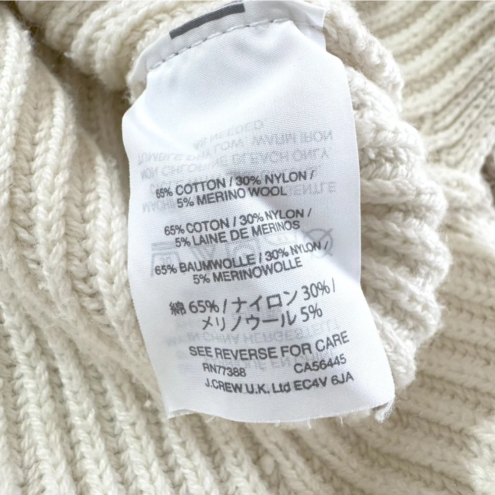 J.Crew Sleeveless Tunic Sweater in Off White Size Small